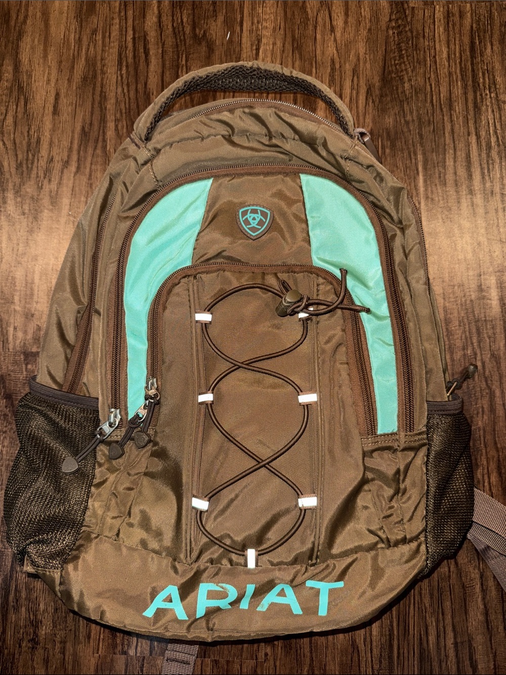 Ariat Brown and Teal Daypack Backpack